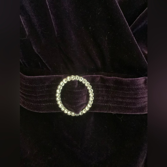 Deep Purple velvet Dress Sz 18 - Picture 2 of 4